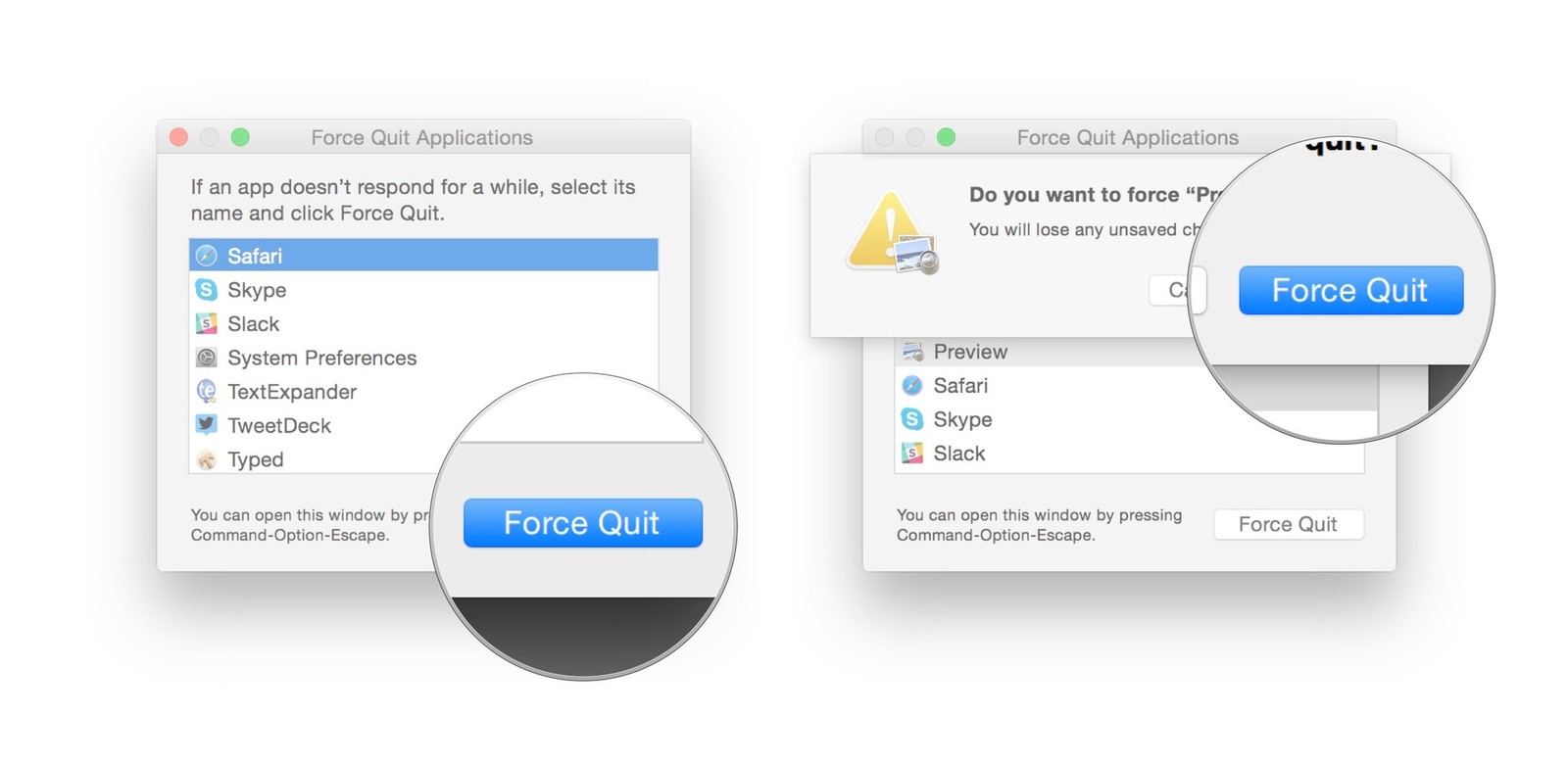 Force Quit Mac App But Can